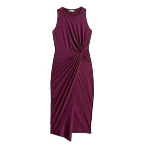 Nine Britton Abigail Brushed Knit Midi Dress Womens Size S Dark Purple